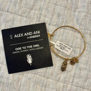 ALEX and ANI Ode to the Owl Bangle Bracelet NWT
